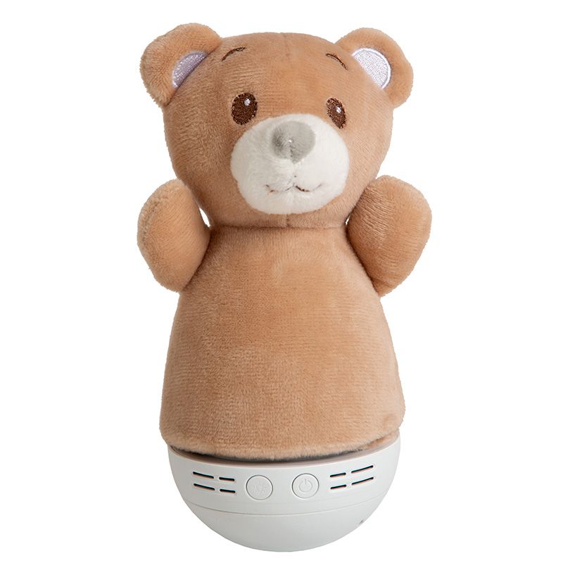 Bruine kinderkamer tafellamp modern, Dolly, 3W, RGB LED, met schakelaar