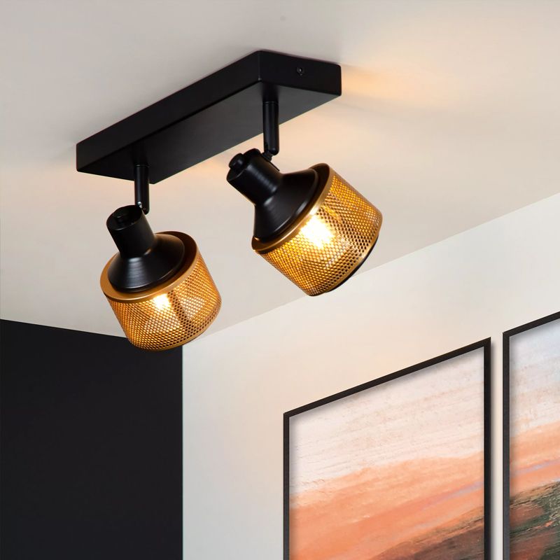 Zwarte klassieke plafondspot, Rafa, metaal