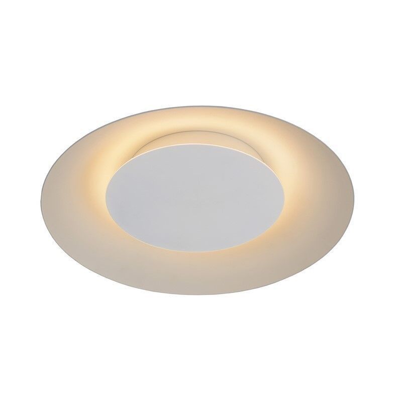 Witte plafonnière modern, Foskal, 12W, 2700K LED