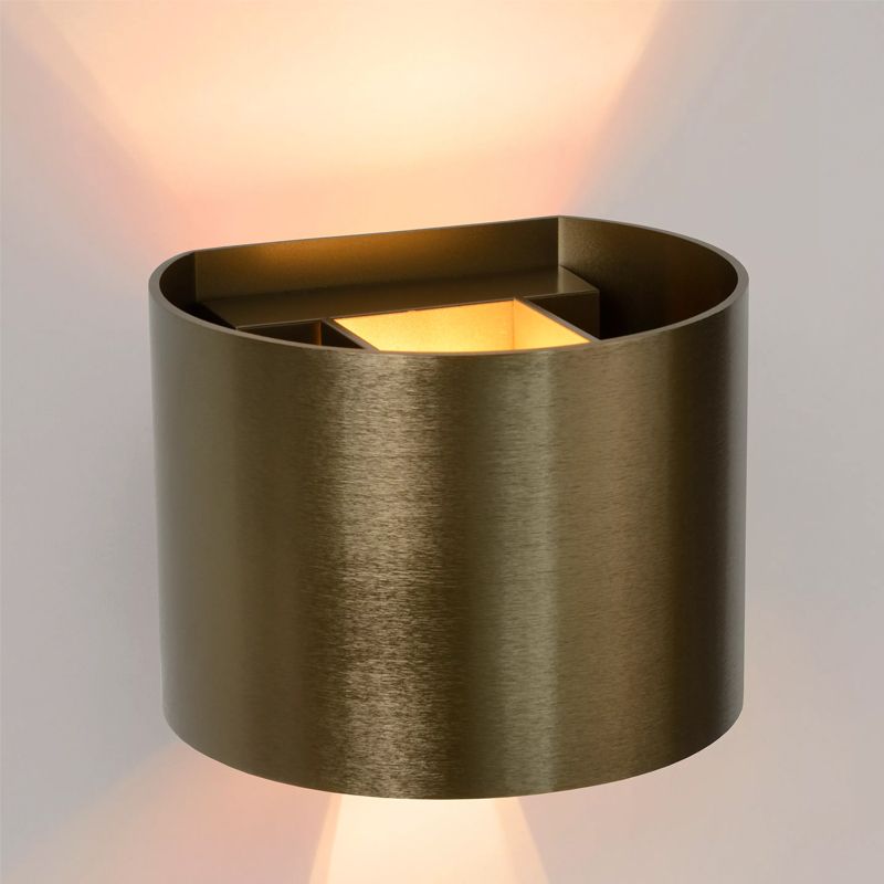 Bruine wandlamp Xio, aluminium
