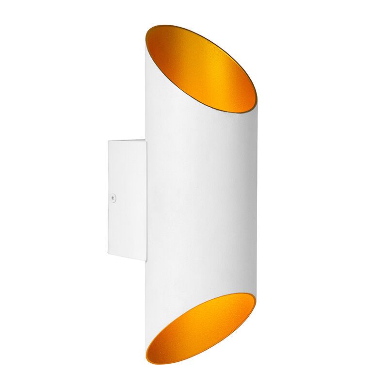 Witte moderne wandlamp, Quirijn, metaal Witte moderne wandlamp, Quirijn, metaal