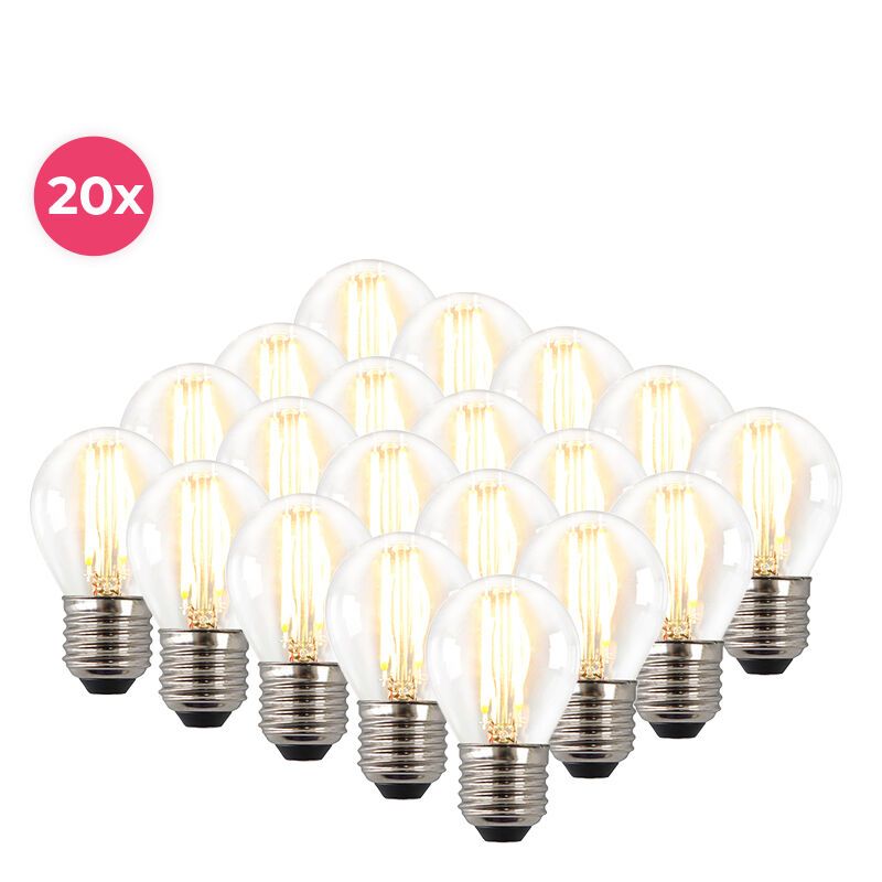 20-pack dimbare Melchis E27 LED kogel, 4w warm wit 20-pack dimbare Melchis E27 LED kogel, 4w warm wit