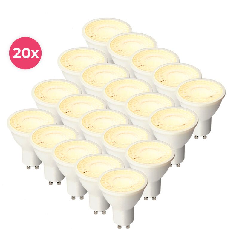 20-pack Dimbare witte GU10 LED lamp Antonie, 5w, warm wit 20-pack Dimbare witte GU10 LED lamp Antonie, 5w, warm wit