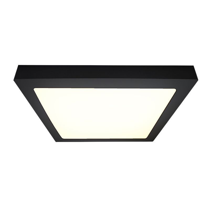 Zwarte plafonnière Rolo, aluminium, 24W, 4000K LED Zwarte plafonnière Rolo, aluminium, 24W, 4000K LED