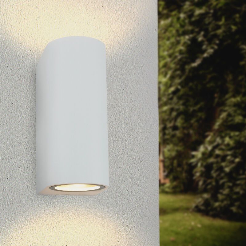 Witte buitenlamp Corina, aluminium, IP44