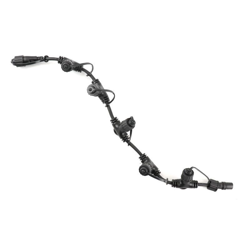 0,5m zwarte verdeelkabel, Met 5 uitgangen 0,5m zwarte verdeelkabel, Met 5 uitgangen