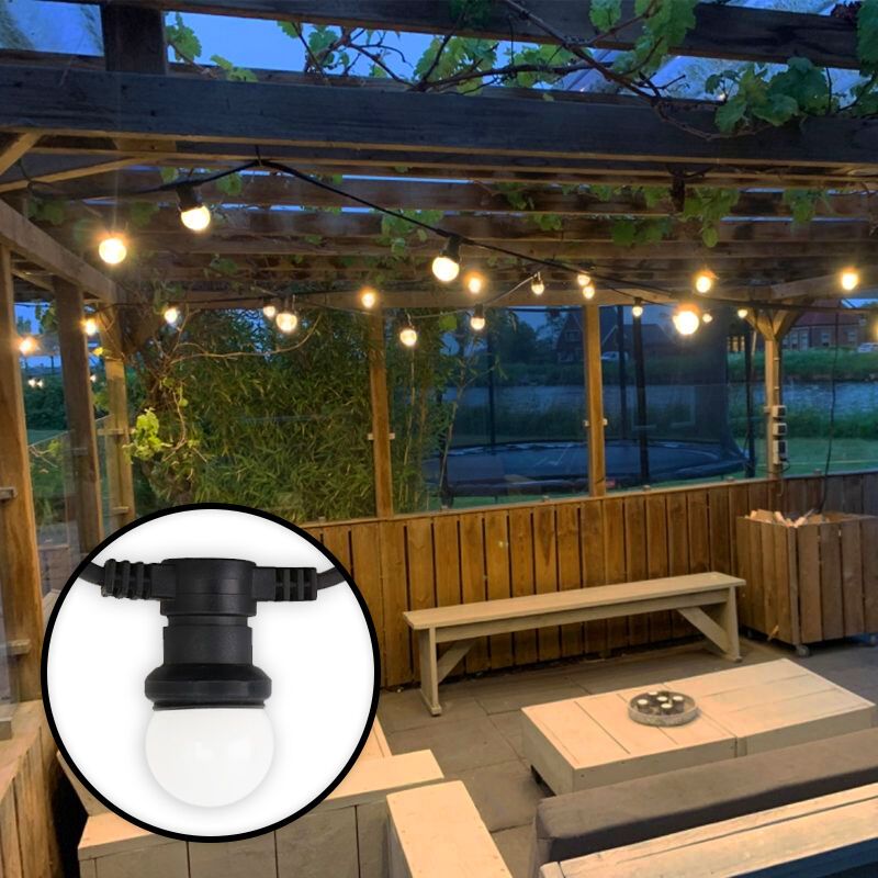 40m prikkabel inclusief 40 melkwitte lampjes 40m prikkabel inclusief 40 melkwitte lampjes