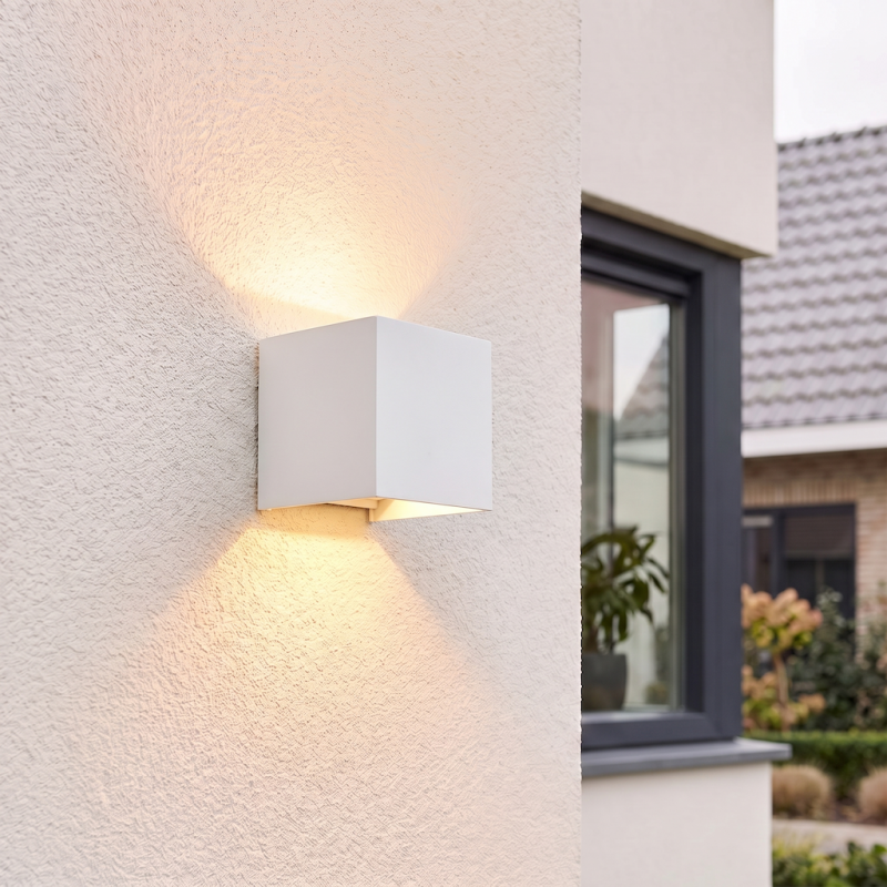 Witte up down buiten wandlamp 7W, 4000K, IP54