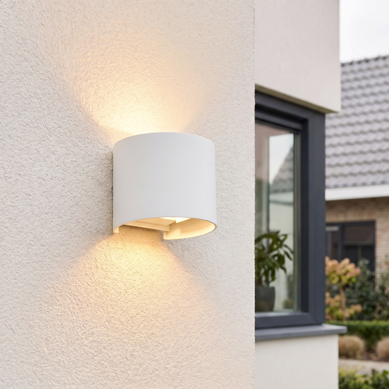 Witte up down buiten wandlamp 7W, 4000K, IP54