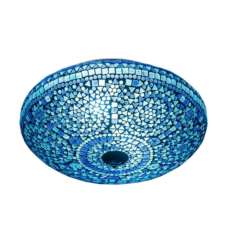 Blauwe oosterse plafonnière mozaïek, Louay