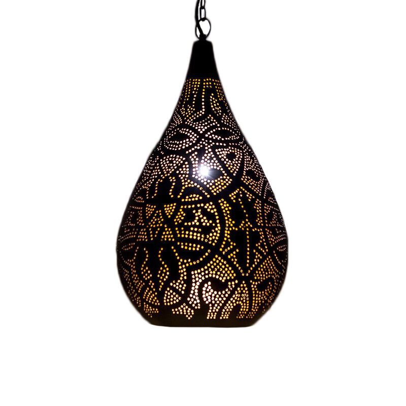 Zwarte oosterse hanglamp filigrain, Zina Zwarte oosterse hanglamp filigrain, Zina