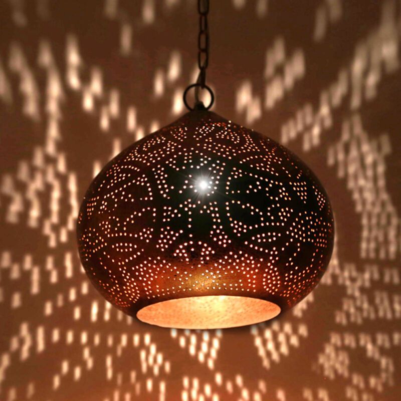 Gouden oosterse hanglamp metaal, Noah Gouden oosterse hanglamp metaal, Noah