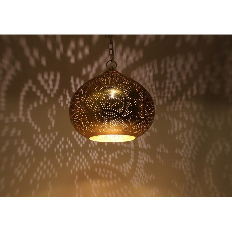 Gouden oosterse hanglamp metaal, Noah