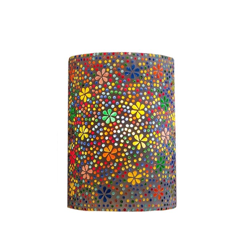 Veelkleurige oosterse wandlamp mozaïek, Mahdia