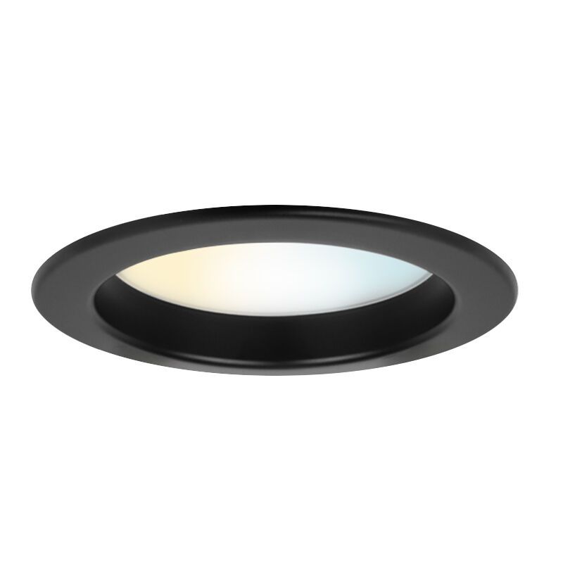 Zwarte downlight aluminium, Otmar, 12W, white switch LED, IP22