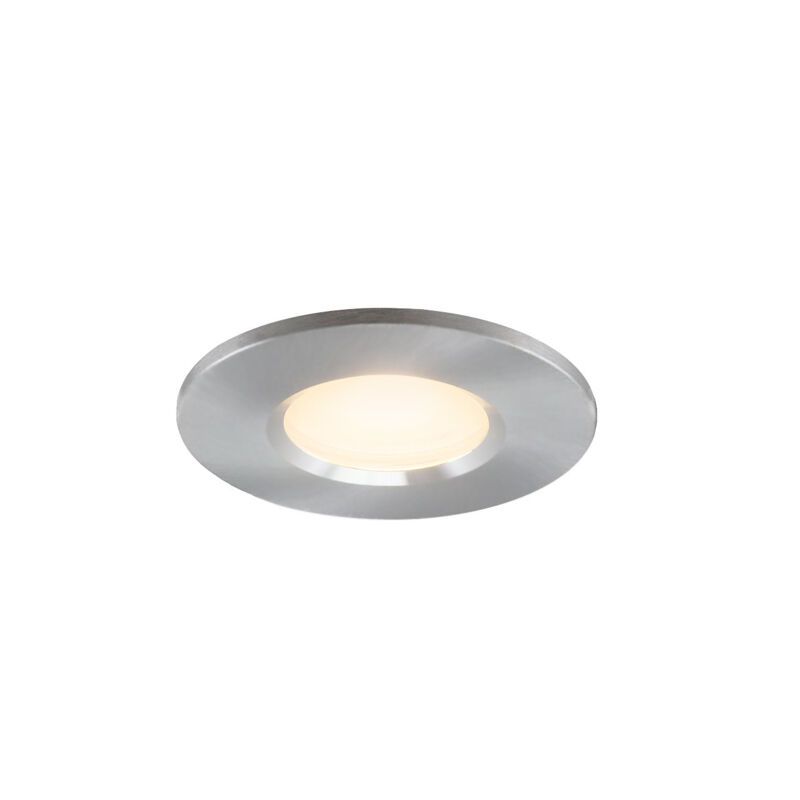 Zilveren mini inbouwspot aluminium, Philomena, 1,5W, 2700K LED, IP44 Zilveren mini inbouwspot aluminium, Philomena, 1,5W, 2700K LED, IP44