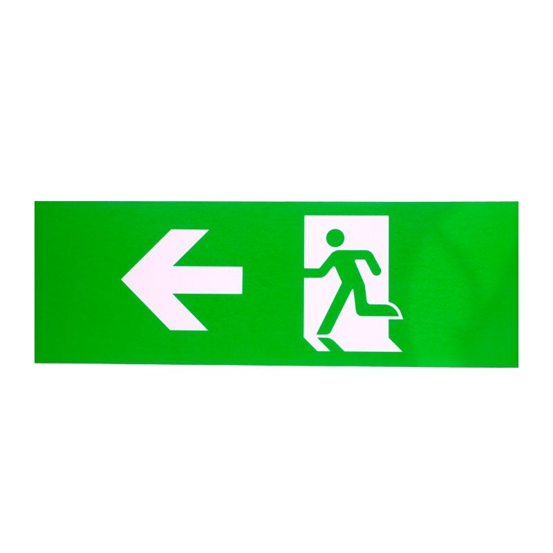 Noodverlichting sticker, pijl naar links