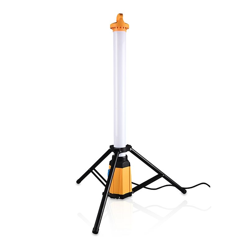 Zwarte werklamp op statief, Helmer, 100W, 6000K LED, IP44