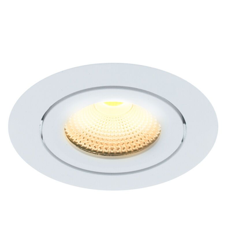 Witte inbouwspot aluminium, Wimke, 5W, 3000K LED, IP44