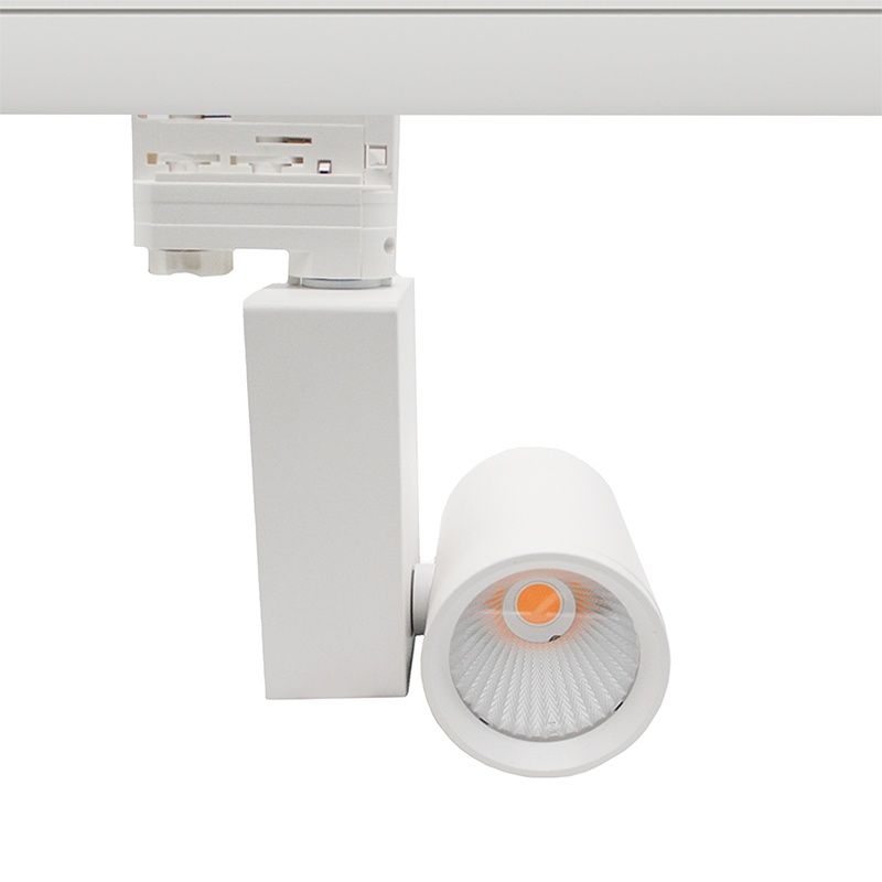 Witte 3-fase spot Deena, 28W, 3000K, Pro