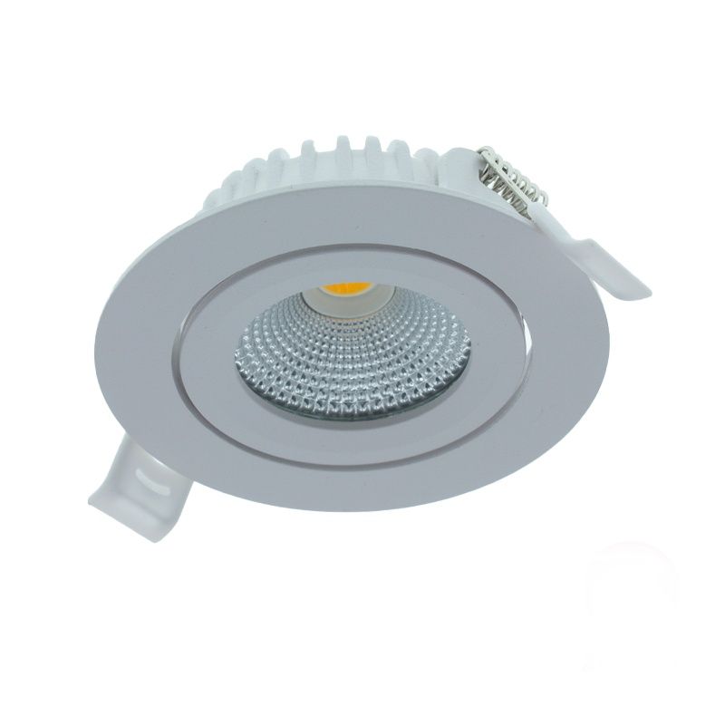 Witte downlight aluminium, Wimke, 5W, RGBW LED, IP54