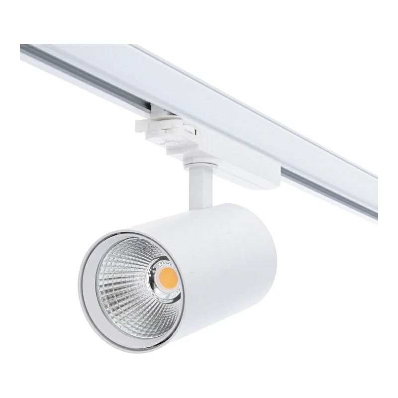 Witte 3-fase railsysteem spot aluminium, Rozina, 10W/20W/30W, white switch LED