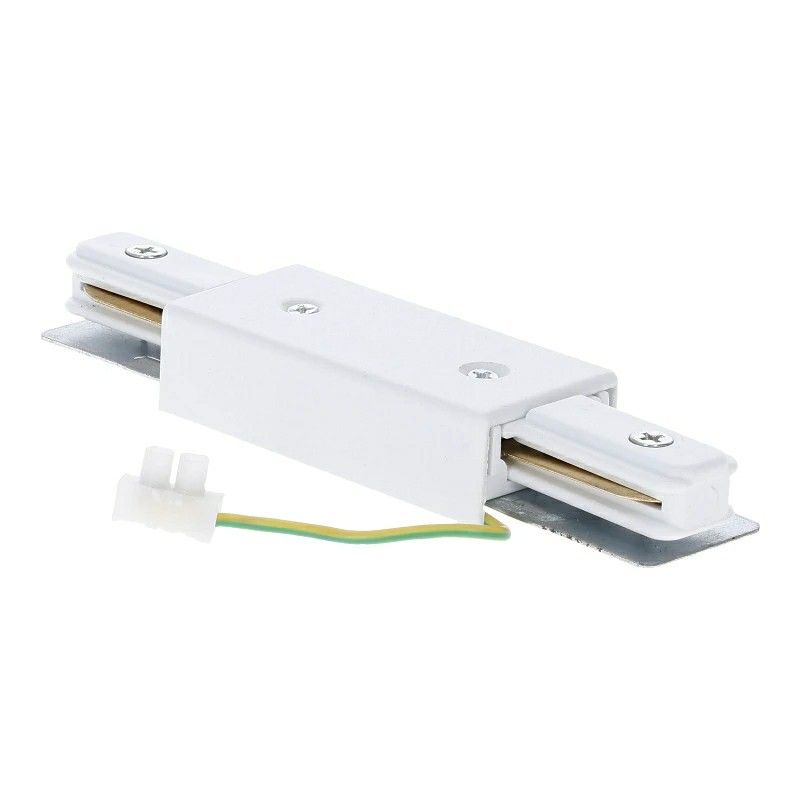 I-vorm connector voor 1-fase railverlichting, wit