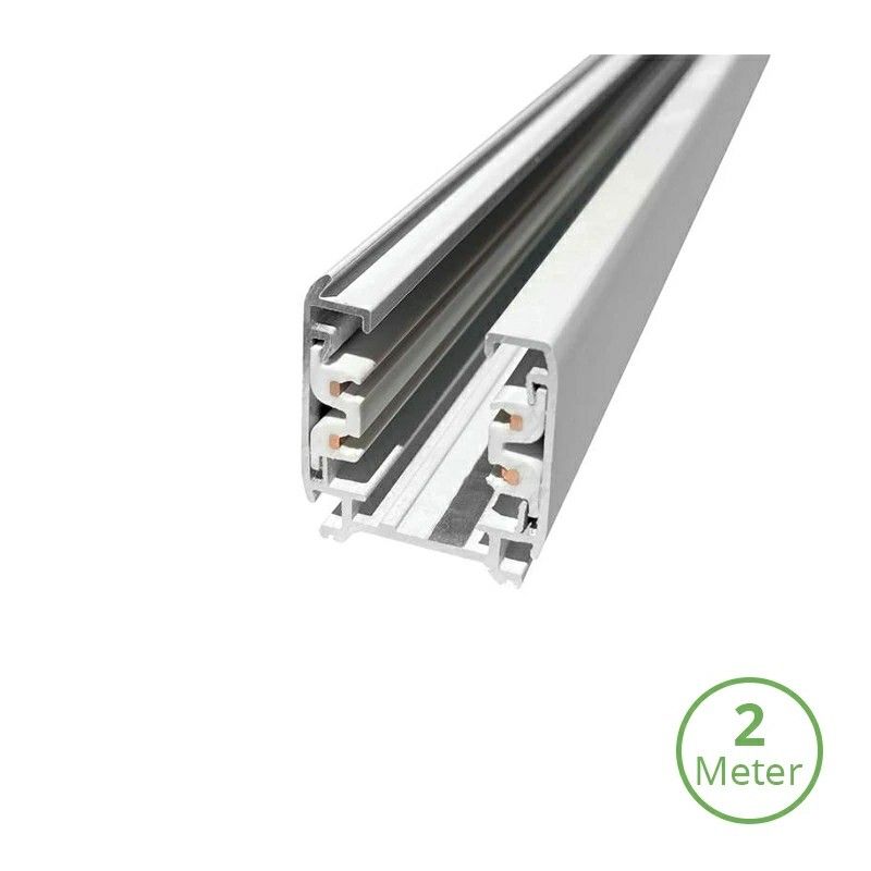 3-fase rail, 2 meter, wit, Pro