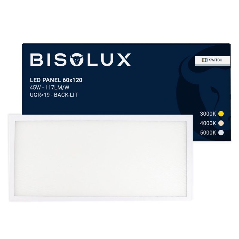 LED paneel 60x120 - 100 lm/W - UGR<21 - verstelbaar wit - back-lit LED paneel 60x120 - 100 lm/W - UGR<21 - verstelbaar wit - back-lit