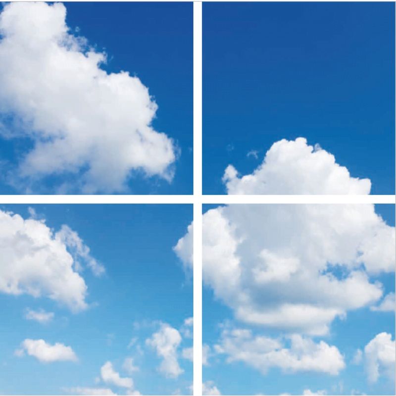 Fotoprint wolk - set van 4 acrylplaten met print, voor 60x60 cm LED panelen Fotoprint wolk - set van 4 acrylplaten met print, voor 60x60 cm LED panelen