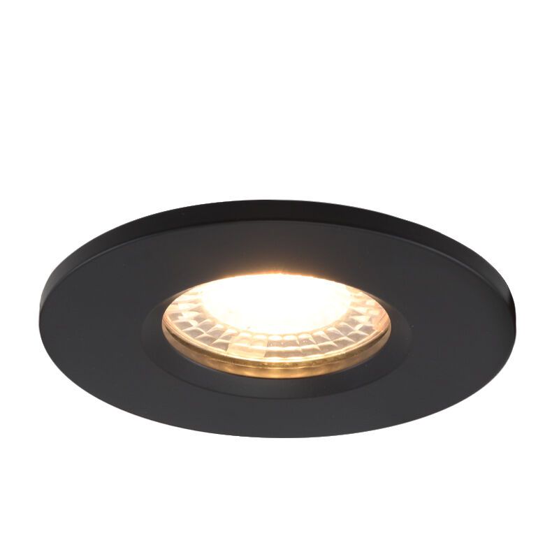 Ronde badkamer inbouwspot Jule, zwart, IP65 Ronde badkamer inbouwspot Jule, zwart, IP65