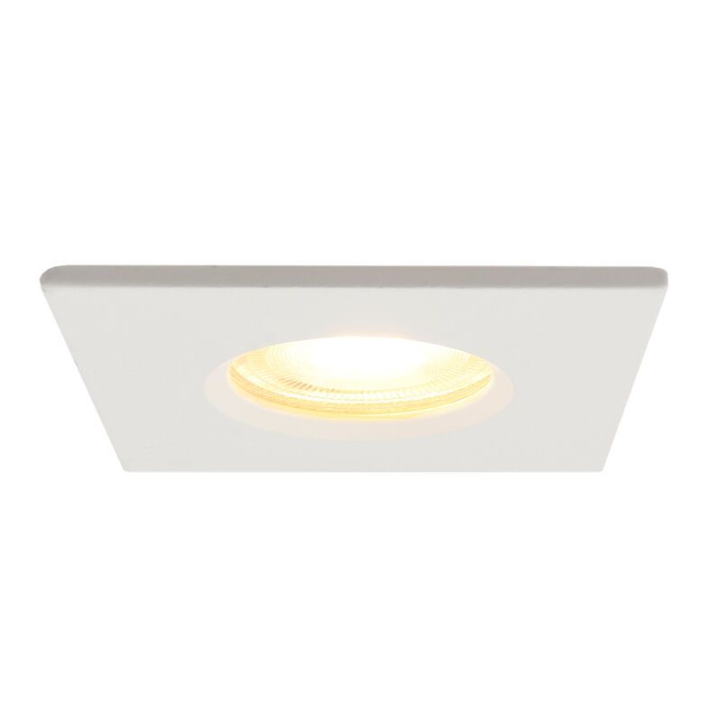 Vierkante badkamer inbouwspot Jule, wit, IP65 Vierkante badkamer inbouwspot Jule, wit, IP65