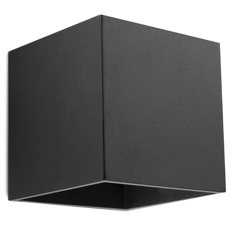 Zwarte up down wandlamp Andro, aluminium Zwarte up down wandlamp Andro, aluminium