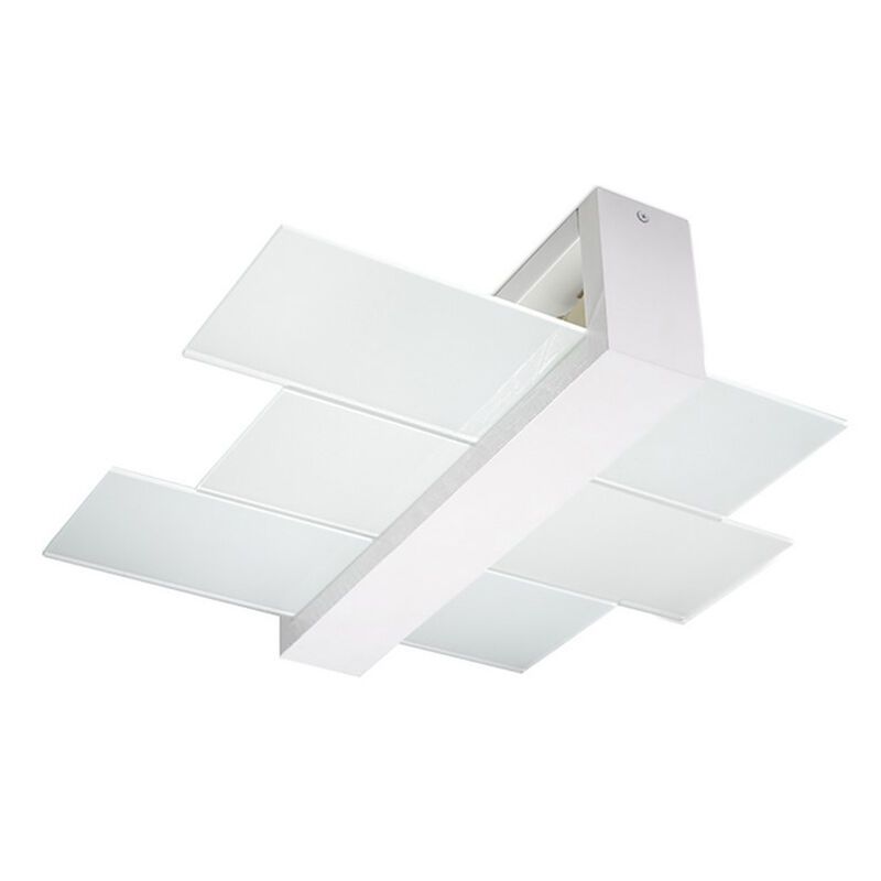 Moderne plafondlamp Fouzia, wit, hout