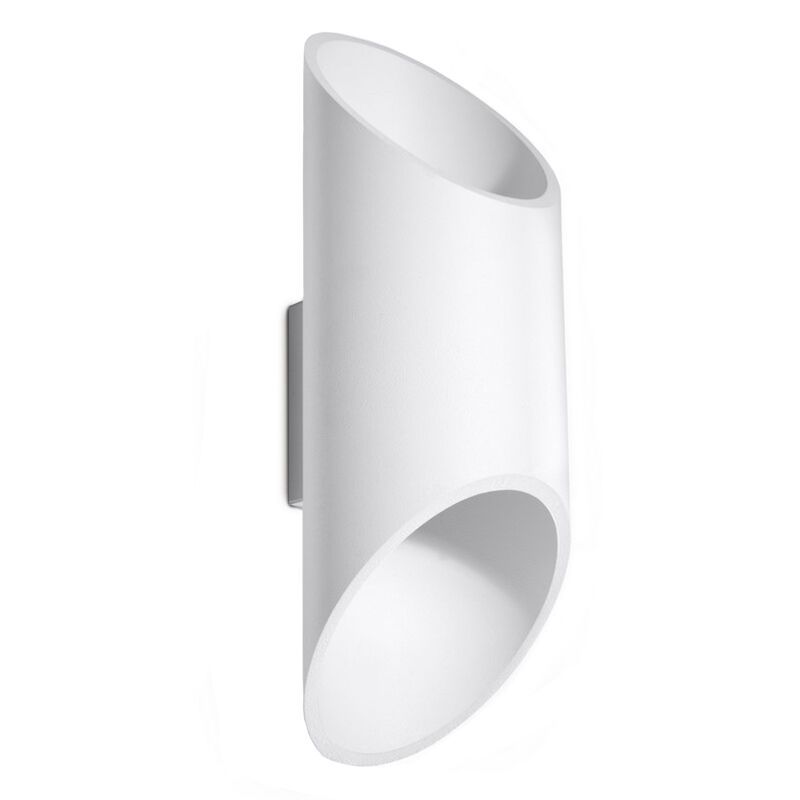Moderne up down wandlamp Haidar, wit, aluminium
