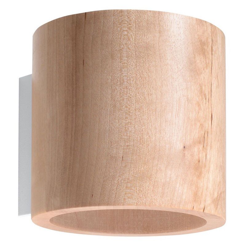 Landelijke up down wandlamp Amely, bruin, hout