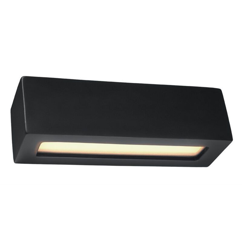 Moderne up down wandlamp Emmaly, zwart, keramiek