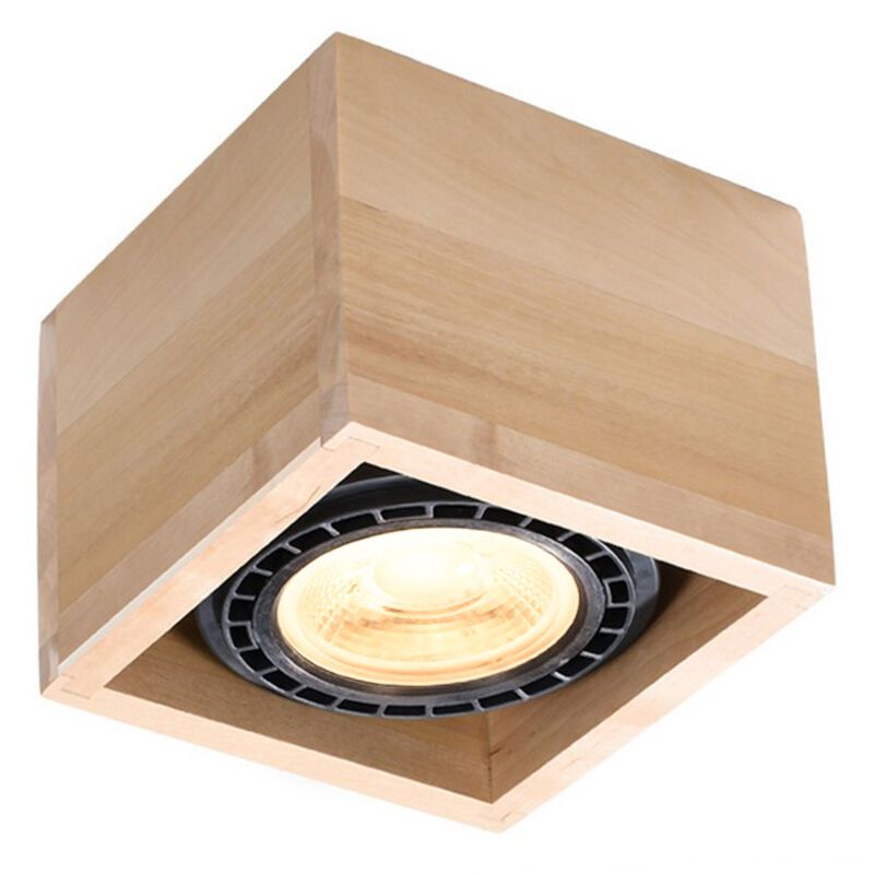 Landelijke opbouwspot Alfons, bruin, hout