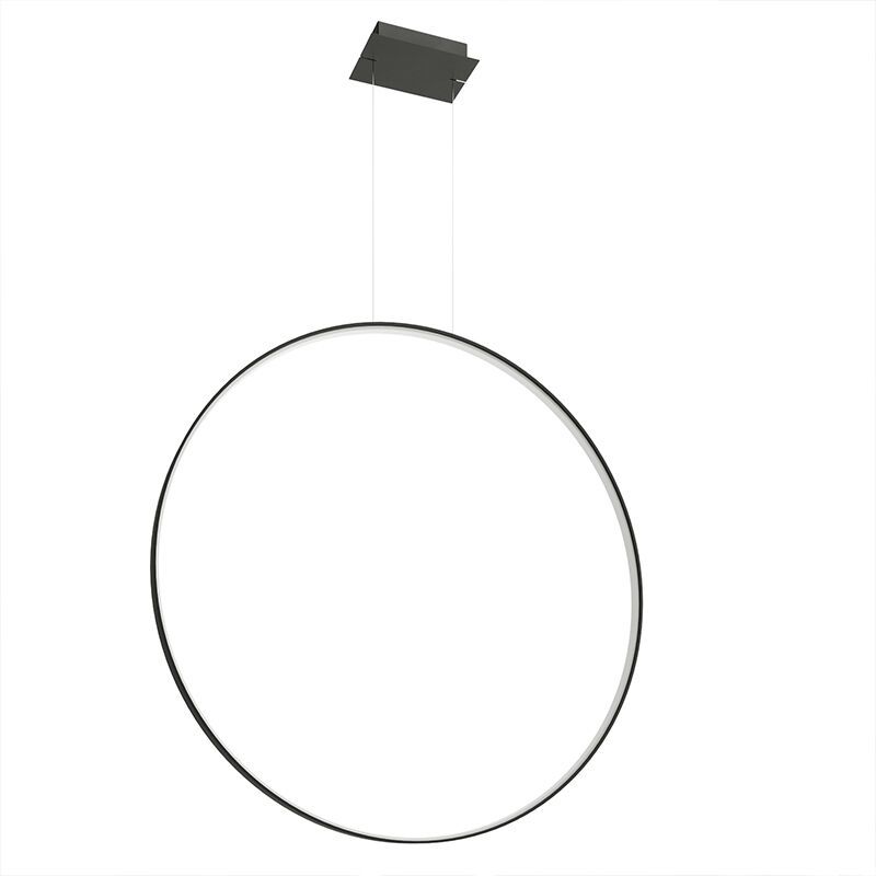 Moderne hanglamp Ringo, zwart, aluminium, 70w, 3000K