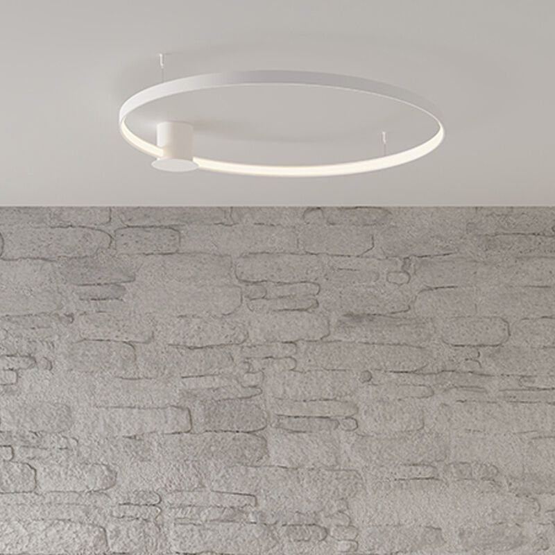 Moderne plafonnière Ringo, wit, aluminium, 30w, 3000K