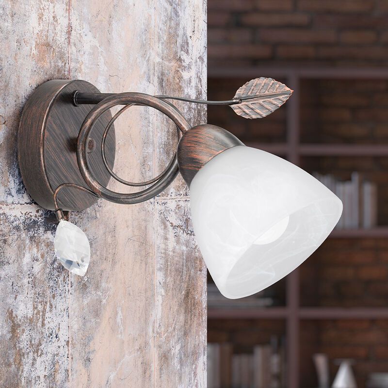 Roestkleurige wandlamp klassiek, Astrid Roestkleurige wandlamp klassiek, Astrid