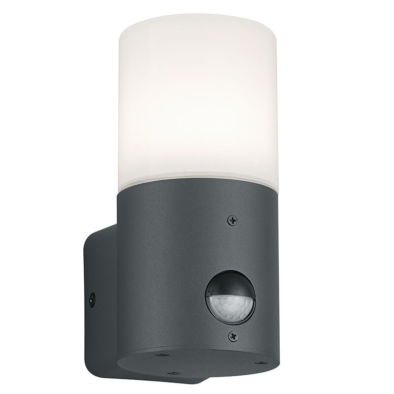 Antraciete buiten wandlamp met bewegingssensor modern, Fjelso, IP44 Antraciete buiten wandlamp met bewegingssensor modern, Fjelso, IP44