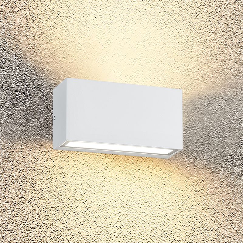 Witte buitenlamp modern, Seby, 10W, 3000K LED, IP65