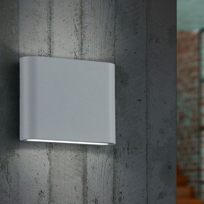 Zilveren buitenlamp modern, Bridlington, 2,5W, 3000K LED, IP54