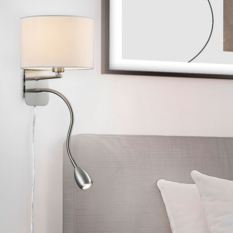 Nikkelen wandlamp metaal, Ledbury, met schakelaar