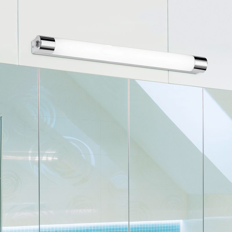 Chromen badkamer plafondlamp, Ottavia, 9W, 3000K LED, IP44, met schakelaar