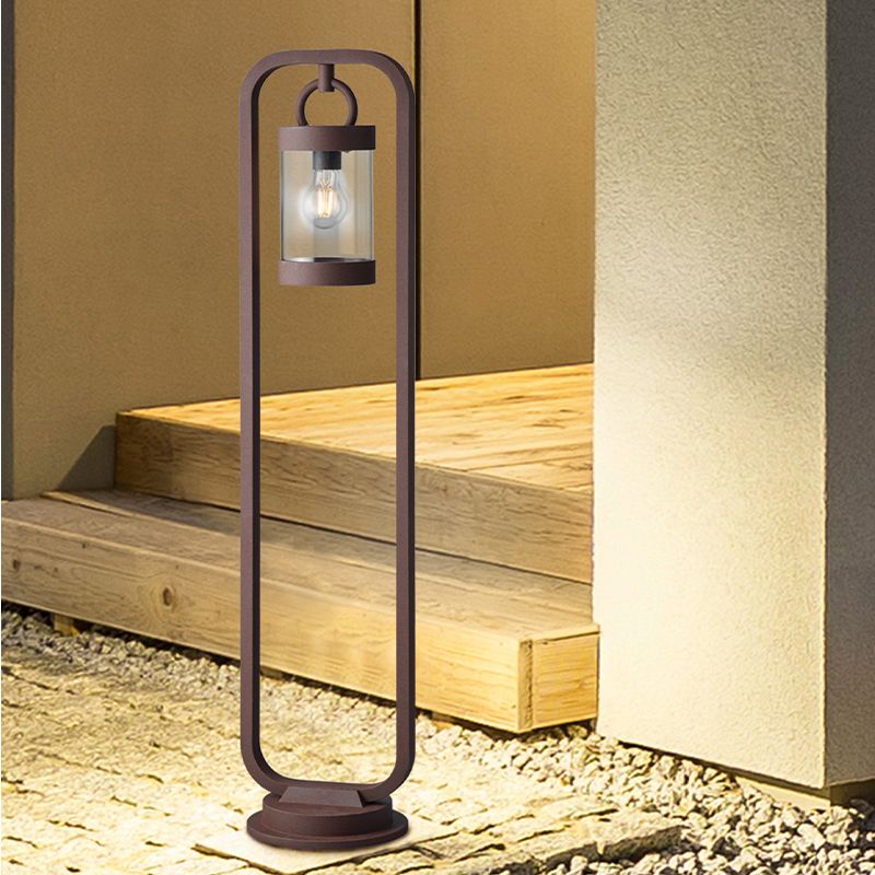 Roestkleur buitenlamp met schemersensor Sambesi, Modern Roestkleur buitenlamp met schemersensor Sambesi, Modern