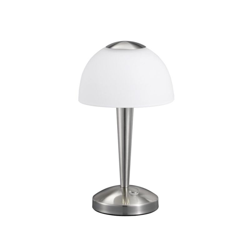 Nikkelen tafellamp klassiek, Daphne, 4W, 3000K LED, met schakelaar