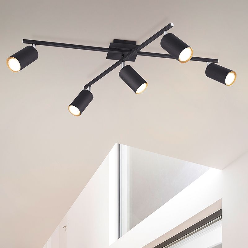 Zwarte plafonnière modern, Kaso Zwarte plafonnière modern, Kaso