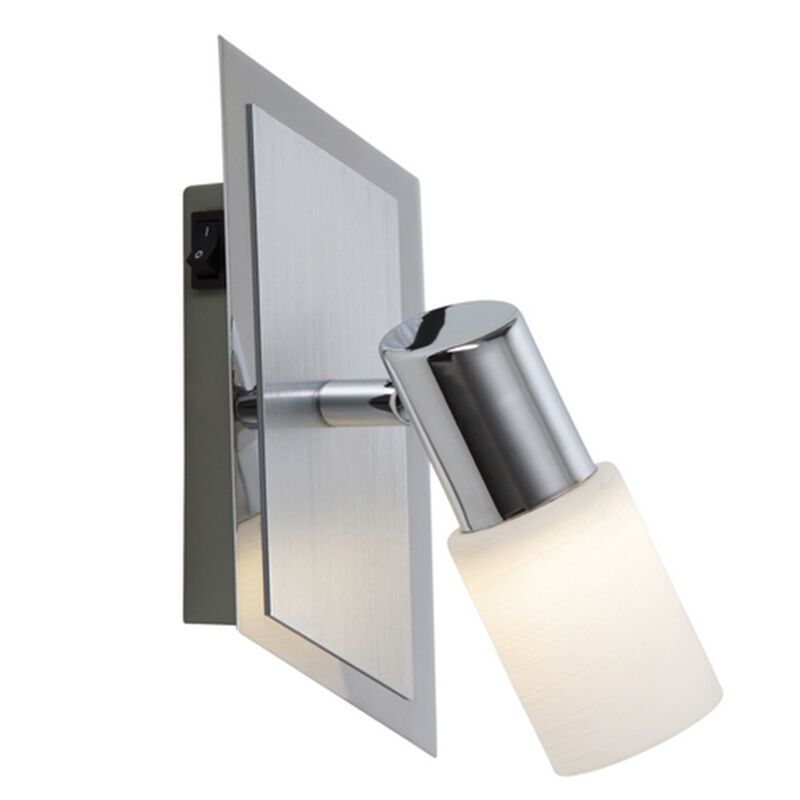 Grijze plafondspot glas, Morely, 4,3W, 3000K LED, met schakelaar